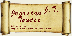 Jugoslav Tontić vizit kartica